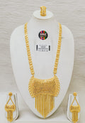 Long Layered Leaf Necklace Set
