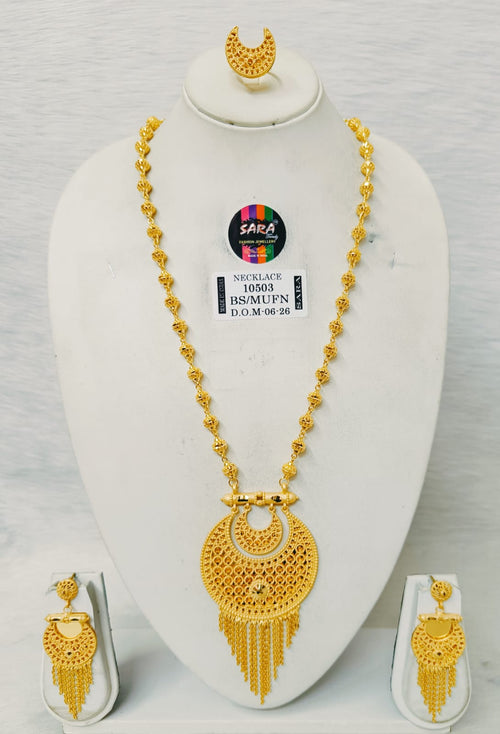 Central Pendant Long Necklace Set