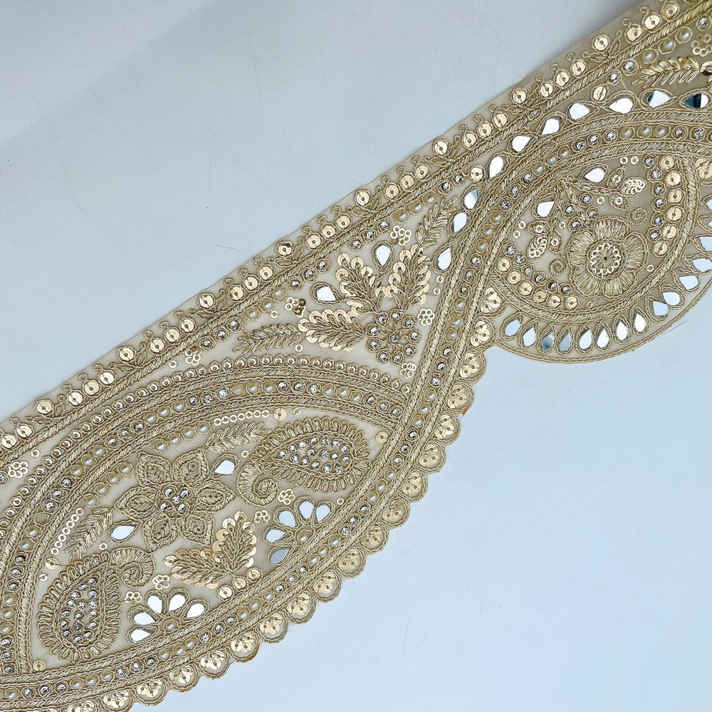 Paisley Scalloped Border Lace - 8732TL