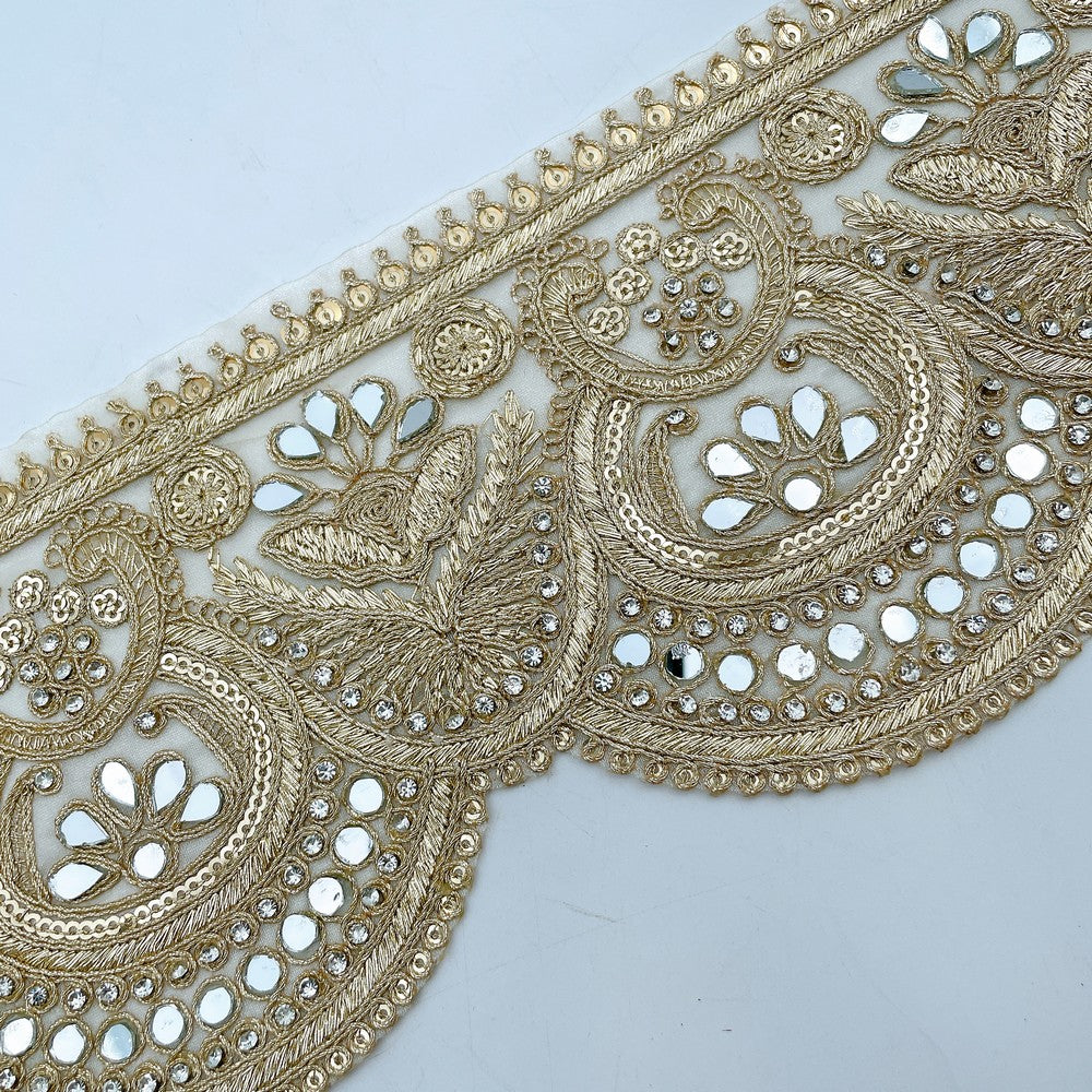 Floral Paisley Border Lace - 9246TL